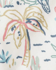 Baby Girl Recycled Swimsuit in Tropical Paradise