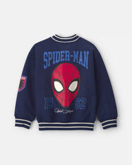 Boys ©Marvel Spider-Man Fleece Varsity Jacket - Blue
