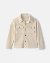 Toddler Boy Thermal Long-Sleeve Button-Down Shirt - Cream