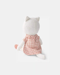 Toddler Kitten Dress-Up Plush Toy - Pink/White