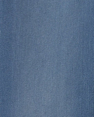 Girls Shine Denim Wide-Leg Jeans - Light Wash