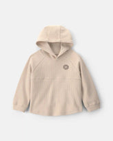 Toddler Boy Long-Sleeve Hooded Top - Tan