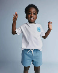 Toddler Squish Relaxed Graphic Tee - White