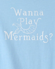 Girls Mermaid Graphic Tee - Blue