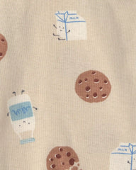 Baby Boy 3-Piece Milk & Cookies Long-Sleeve Bodysuit & Pant Set - Blue/Cream