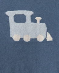 Baby Boy 2-Piece Train Long-Sleeve Top & Pant Set - Blue