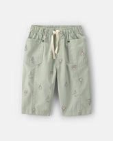Baby Girl Floral Barrel Pants - Green