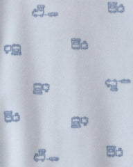 Baby Boy 'Baby Brother' Fleece 2-Way Zip Sleep & Play Pajamas - Blue