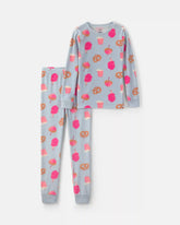 Girls 2-Piece Festival Treats DreamPlush Snug Fit Pajama Set - Blue