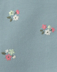 Baby Girl 3-Piece Floral French Terry Layering Set - Blue