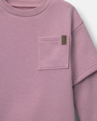 Toddler Long-Sleeve Layered Top - Mauve