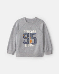 Toddler Boy 'OshKosh' French Terry Pullover Sweatshirt - Grey