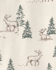 Toddler 2-Piece Organic Cotton Pajamas in Reindeer Forest