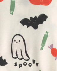 Baby Halloween 2-Way Zip 100% Cotton Sleep & Play Pajamas - Cream