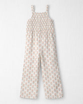 Girls Organic Cotton Gauze Jumpsuit in Rosebud Petal Print