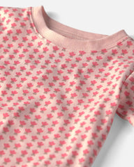 Toddler Girl 2-Piece Organic Cotton Pajamas in Pink Floral
