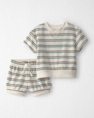 Baby 2-Piece Terry Top & Short Set Made with Organic Cotton in Stripes