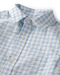 Baby Boy Seersucker Button-Front Shirt Made with Organic Cotton