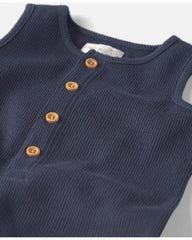 Baby Organic Cotton Waffle Knit Romper