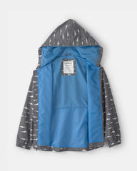 Boys Shark Raincoat - Grey