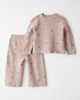 Baby Girl 2-Piece Organic Cotton Sweater Knit Top & Pant Set