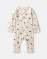 Baby Dog PurelySoftâ„¢ 2-Way Zip Sleep & Play Pajamas - Cream
