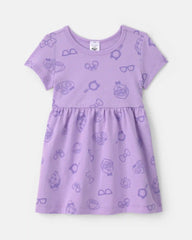 Baby Girl Blippi Short-Sleeve Dress - Purple