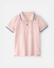Toddler Boy 2-Piece Polo Shirt & Short Set - Coral/Blue