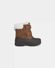 Boys Teddy Fleece Boots - Brown/Black