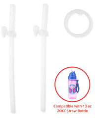 Zoo Straw Bottle (13 oz) Extra Straws - 2-Pack