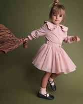 Toddler Girl Peter Pan Collar Top - Blush