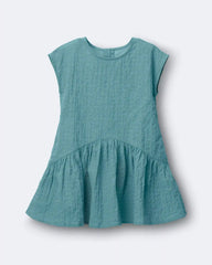 Toddler Girl Asymmetrical Drop-Waist Dress - Teal
