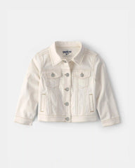Toddler Girl Twill Jacket - Ivory
