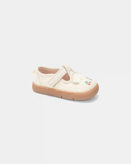 Baby Girl Every Step® First Walker Floral Casual Shoes - Cream