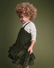 Toddler Girl Ruffle Skirtall - Olive
