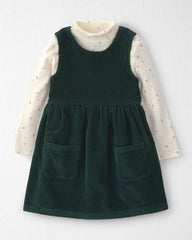 Toddler Girl 2-Piece Organic Cotton Corduroy Jumper Set