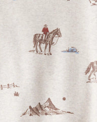 Toddler 2-Piece Organic Cotton Pajamas in Western Rodeo