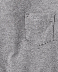 Toddler Solid Short-Sleeve Pocket Tee - Grey