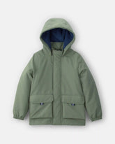 Boys Hooded Midweight Jacket - Green