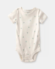 Baby 2-Piece Sailboat Overall Set - Green/Ivory