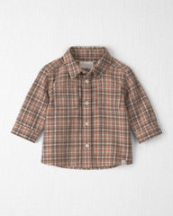 Baby Boy Organic Cotton Flannel Button-Down Shirt