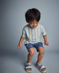 Toddler Boy French Terry Cargo Shorts - Slate Blue