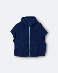Toddler French-Terry Hooded Poncho Towel - Navy