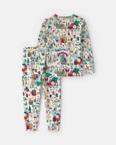 Toddler 2-Piece Christmas Scavenger Hunt 100% Cotton Snug Fit Pajama Set