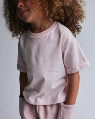 Toddler Rolled Cuff Tee - Light Pink