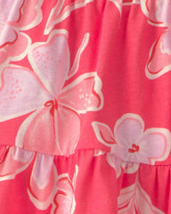 Baby Girl 2-Piece Floral Top & Skirt Set - Coral
