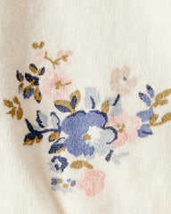 Baby Girl 2-Piece Organic Cotton Sweater Knit Set in Blooming Garden Print