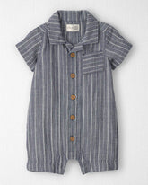 Baby Organic Cotton Gauze Romper in Stripes
