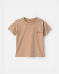 Toddler Boy Fish Pocket Tee - Brown