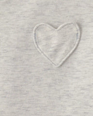 Toddler Girl Heart Long-Sleeve Top - Grey